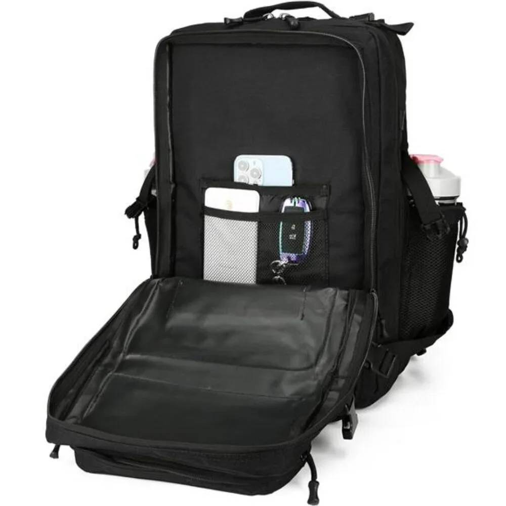 Tactical Assault Backpack 45L Waterproof Molle Military Hiking Travel Bag Black